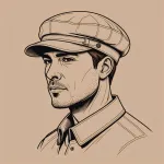 brown baker boy hat image